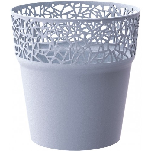 Prosperplast Blumentopf Tree Spitze 17,5 cm, Eis Grau DTRE175-656U