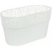 Prosperplast Naturo Blumentopf mit Spitzenoptik 28 cm weiß DNAT275