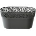 Prosperplast Naturo Blumentopf mit Spitzenoptik 28 cm graphit DNAT275