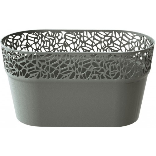 Prosperplast Naturo Blumentopf mit Spitzenoptik 28 cm steingrau DNAT275 Prosperplast Naturo Blumentopf mit Spitzenoptik 28 cm steingrau DNAT275