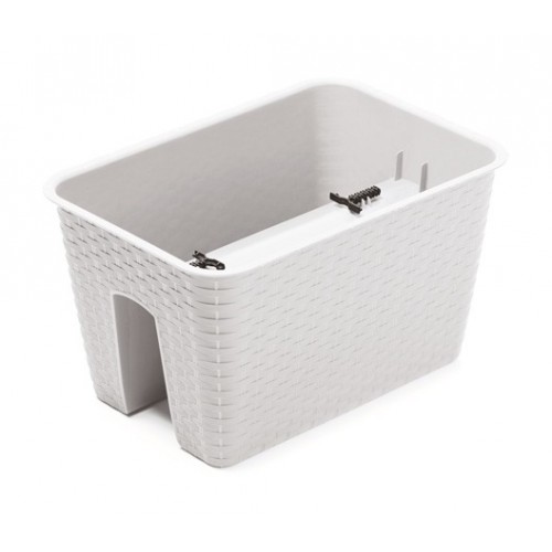 PROSPERPLAST RATOLLA Reling Blumenkasten 39,6 x 27,2 x 22,5 cm weiß DRLB400 PROSPERPLAST RATOLLA Reling Blumenkasten 39,6 x 27,2 x 22,5 cm weiß DRLB400