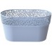 Tree Blumentopf mit Spitzenoptik 28 cm eisgrau DTRE275-656U