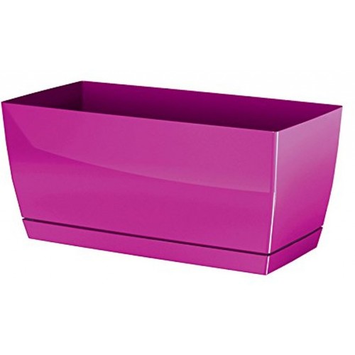 Prosperplast COUBI Blumenkasten mit Untersetzer 39x19x18,2cm Fuchsie DUPP400-235C