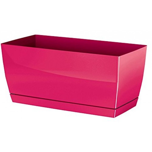 COUBI Blumenkasten mit Untersetzer 39x19x18,2cm, Himbeere glänzend DUPP400