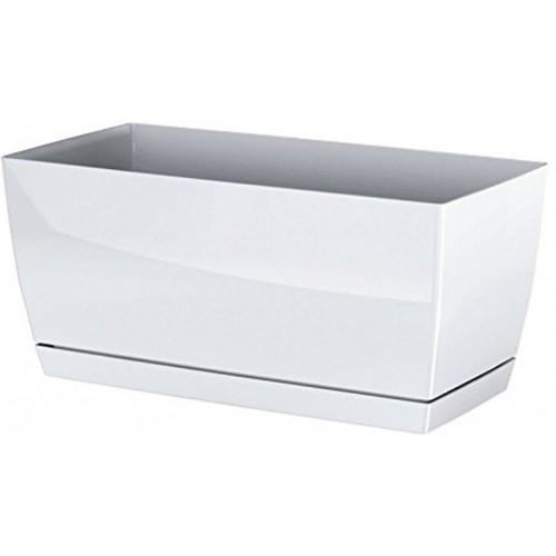 Prosperplast COUBI Blumenkasten mit Untersetzer 29x14,2x13,6cm weiß DUPP300-S449 Prosperplast COUBI Blumenkasten mit Untersetzer 29x14,2x13,6cm weiß DUPP300-S449