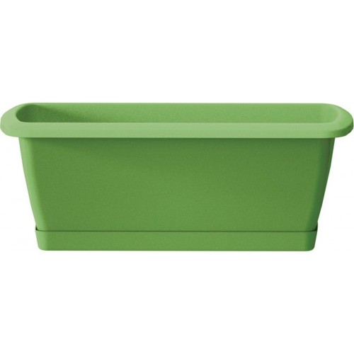 Prosperplast RESPANA SET Blumenkasten mit Untersetzer 49x18,4x14,5cm grün Prosperplast RESPANA SET Blumenkasten mit Untersetzer 49x18,4x14,5cm grün