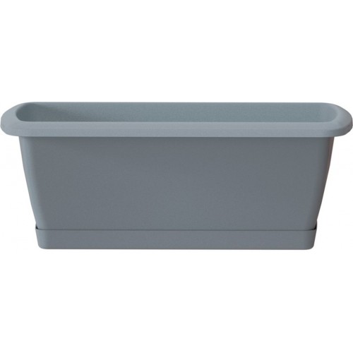 Prosperplast RESPANA SET Blumenkasten mit Untersetzer 59x18,4x14,5cm grau ISE600P-4O5U