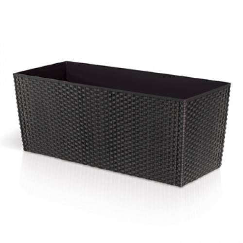 B-Ware - Ohne Befestigungsband, Bewässerung-Blumenkasten, ratan anthrazit, 30L
