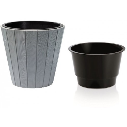 Prosperplast WOODE Blumentopf 48,8x45,7cm Stein Grau DBWO490-405U