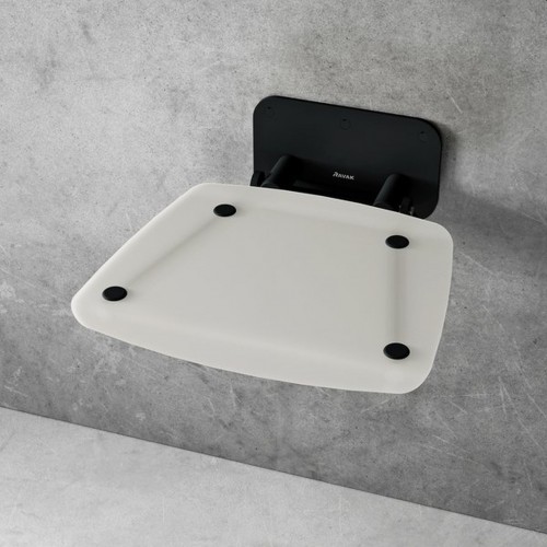 RAVAK OVO-B II-CLEAR/BLACK Duschsitz B8F0000059