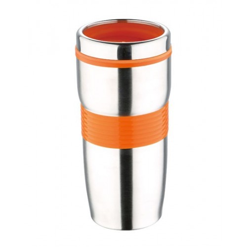 RENBERG Thermobecher mit Silikonschutz,orange 450 ml RENBERG Thermobecher mit Silikonschutz,orange 450 ml
