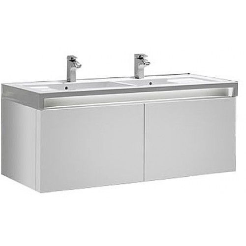 Roca Stratum Waschtischunterschrank 129 x 49,5 x 45 cm, weißglänzend lackiert 7856222606