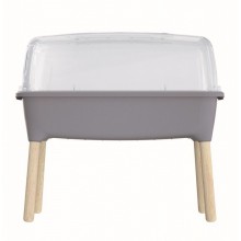 Prosperplast RESPANA PLANTER WOOD HIGH Set Balkonkasten 77x38x79,5cm, steingrau ISEW780H