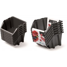 Kistenberg BINEER SHORT SET Werkstattbehälter, 214x198x238mm, 6St. Schwarz KBISS22