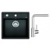 BLANCO SET BLANCO DALAGO 5 Einbauspüle anthrazit + Küchenarmatur MILA