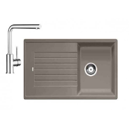 BLANCO ZIA 45 SL Einbauspüle tartufo + Küchenarmatur MILA