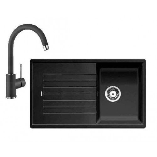 BLANCO SET ZIA 45 SL Einbauspüle anthrazit + Küchenarmatur MIDA anthrazit