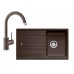 BLANCO SET ZIA 45 SL Einbauspüle coffee + Küchenarmatur MIDA coffee