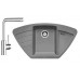 BLANCO SET ZIA 9 E Einbauspüle aluminium + Küchenarmatur MILA chrom