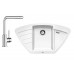 BLANCO SET ZIA 9 E Einbauspüle weiß+ Küchenarmatur MILA chrom