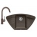 BLANCO SET ZIA 9 E Einbauspüle coffee + Küchenarmatur MIDA coffee