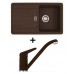 Franke SET G19 Fragranit Einbauspüle EFG 614-78 chocolate + Küchenarmatur FC 9541.070