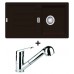 Franke SET G26 Fragranit Spüle STG 614 onyx + Küchenarmatur FC 9547.031