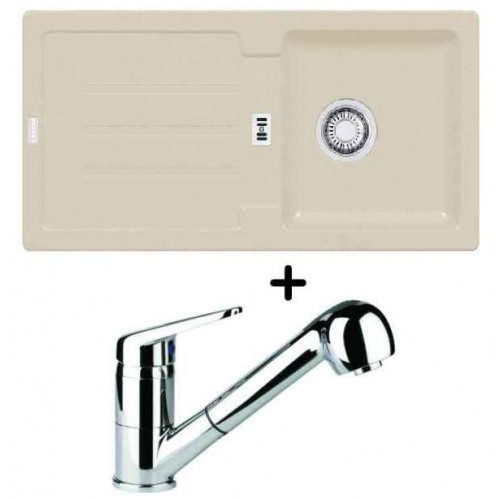 Franke SET G26 Fragranit Spüle STG 614 sahara + Küchenarmatur FC 9547.031 Franke SET G26 Fragranit Spüle STG 614 sahara + Küchenarmatur FC 9547.031