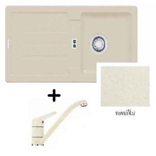 Franke SET G27 Fragranit Spüle STG 614 Magnolia + Küchenarmatur FC 9541.073 Franke SET G27 Fragranit Spüle STG 614 Magnolia + Küchenarmatur FC 9541.073