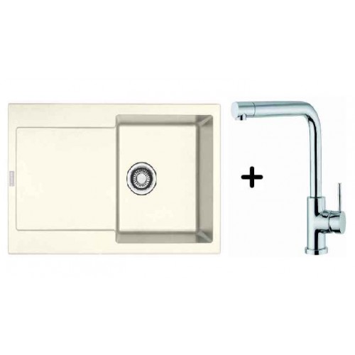 Franke SET G39 Fragranit Spüle MRG 611.094 glacier + Küchenarmatur Samoa