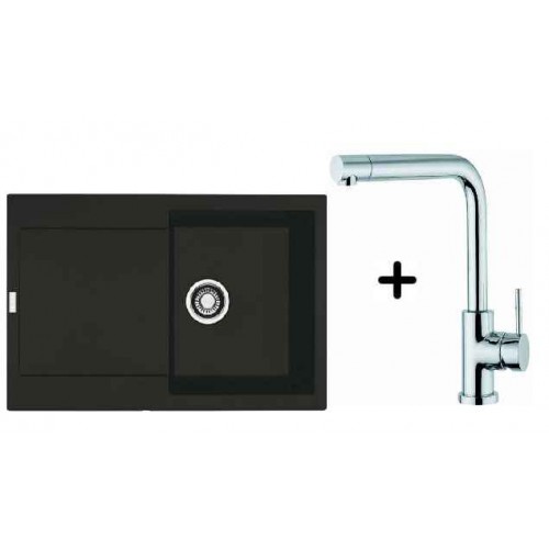 Franke SET G39 Fragranit Spüle MRG 611.099 graphit + Küchenarmatur Samoa