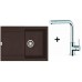 Franke SET G39 Fragranit Spüle MRG 611.070 chocolate + Küchenarmatur Samoa