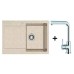 Franke SET G40 Fragranit Spüle MRG 611.071 beige+ Küchenarmatur FN 0147 mit Schlauchbrause