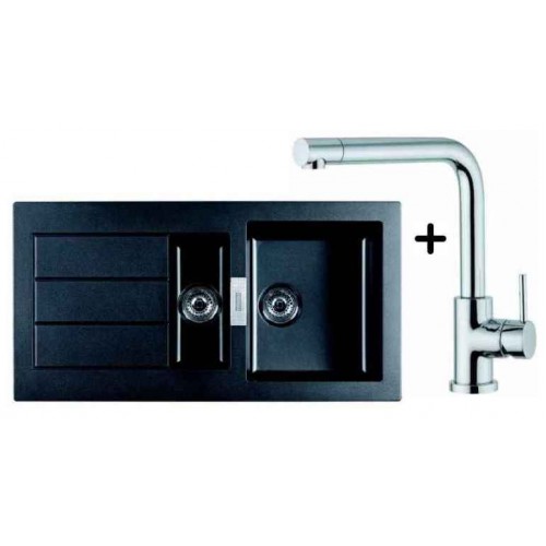 Franke SET T16 Tectonite Spüle SID 651 schwarz + Küchenarmatur Samoa Franke SET T16 Tectonite Spüle SID 651 schwarz + Küchenarmatur Samoa