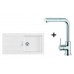Franke SET T4 Tectonite Spüle SID 611 weiß + Küchenarmatur FN 0147