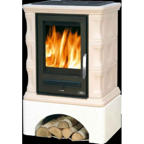 ABX REGINA ZEHENDNER Kachelofen, Blecheinsatz, siena