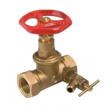 SLOVARM Absperrventil mit Entlüftung, gerade, K-125T, 6/4", 411098