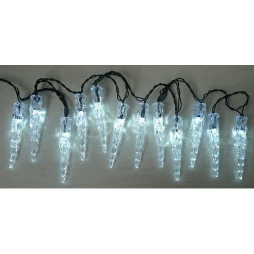 Weihnachtsbeleuchtung Eiszapfen, 40 LED –immer leuchtend, weiß VS5229