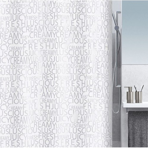 Spirella Creamy Duschvorhang 180 x 200 cm Silber 1016276 Spirella Creamy Duschvorhang 180 x 200 cm Silber 1016276