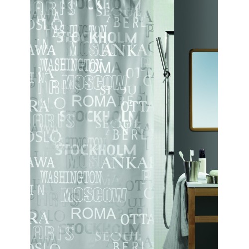 Spirella Cities Silver Duschvorhang 180 x 200 cm Silber 1013044 Spirella Cities Silver Duschvorhang 180 x 200 cm Silber 1013044
