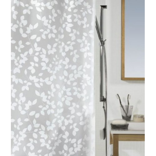 Spirella Blatt Duschvorhang Weiß 180 x 200 cm 1008183