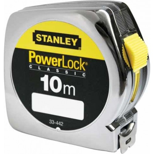 Stanley 0-33-442 PowerLock Bandmaß Kunststoff 10m/25mm, Endhaken zweifach vernietet Stanley 0-33-442 PowerLock Bandmaß Kunststoff 10m/25mm, Endhaken zweifach vernietet