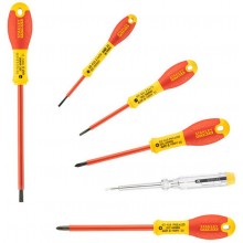 Stanley 0-65-441 FatMax VDE-Schraubendreher-Satz (Schlitz/Phillips/Tester), 6-teilig