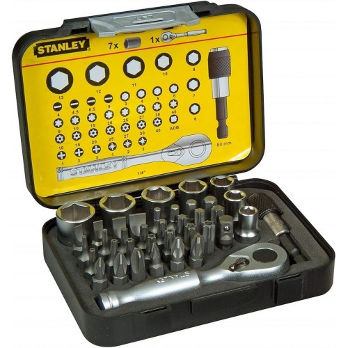 Stanley 1-13-906 1/4" Bit-Satz, Steckschlüssel, 40-teilig
