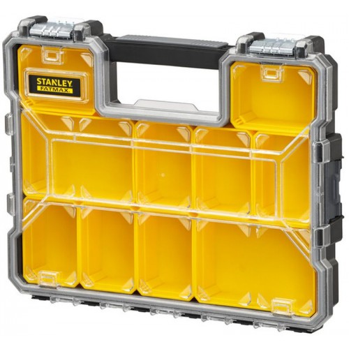 Stanley 1-97-517 FatMax Professioneller flacher Organizer mit 10 Fächern, wasserdicht