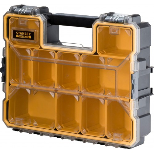Stanley 1-97-518 FatMax Professioneller tiefer Organizer mit 10 Fächern, wasserdicht