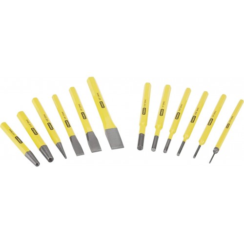 Stanley 4-18-299 Meissel-, Körner- & Durchschläger-Set, 12-teilig