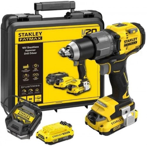 Stanley SFMCD725D2K-QW FatMax V20 Bürstenloser Bohrschrauber (80Nm/18V/2x2,0Ah), Koffer