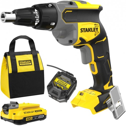 Stanley SFMCF600D1S-QW FatMax V20 Akku-Trockenbauschrauber (18V/1x2,0Ah), Tasche