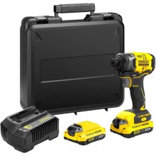 Stanley SFMCF810D2K-QW FatMaxV20 Akku-Schlagschrauber 1/4" (18V/2x2,0Ah), Koffer